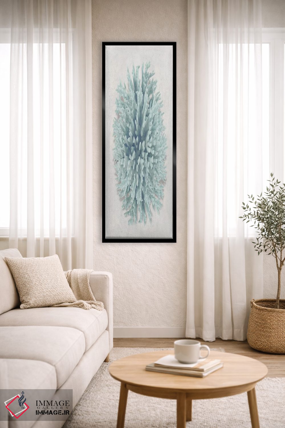 تابلو دکوراتیو نعناع مرجانی I اثر کارولین کلی - D6B