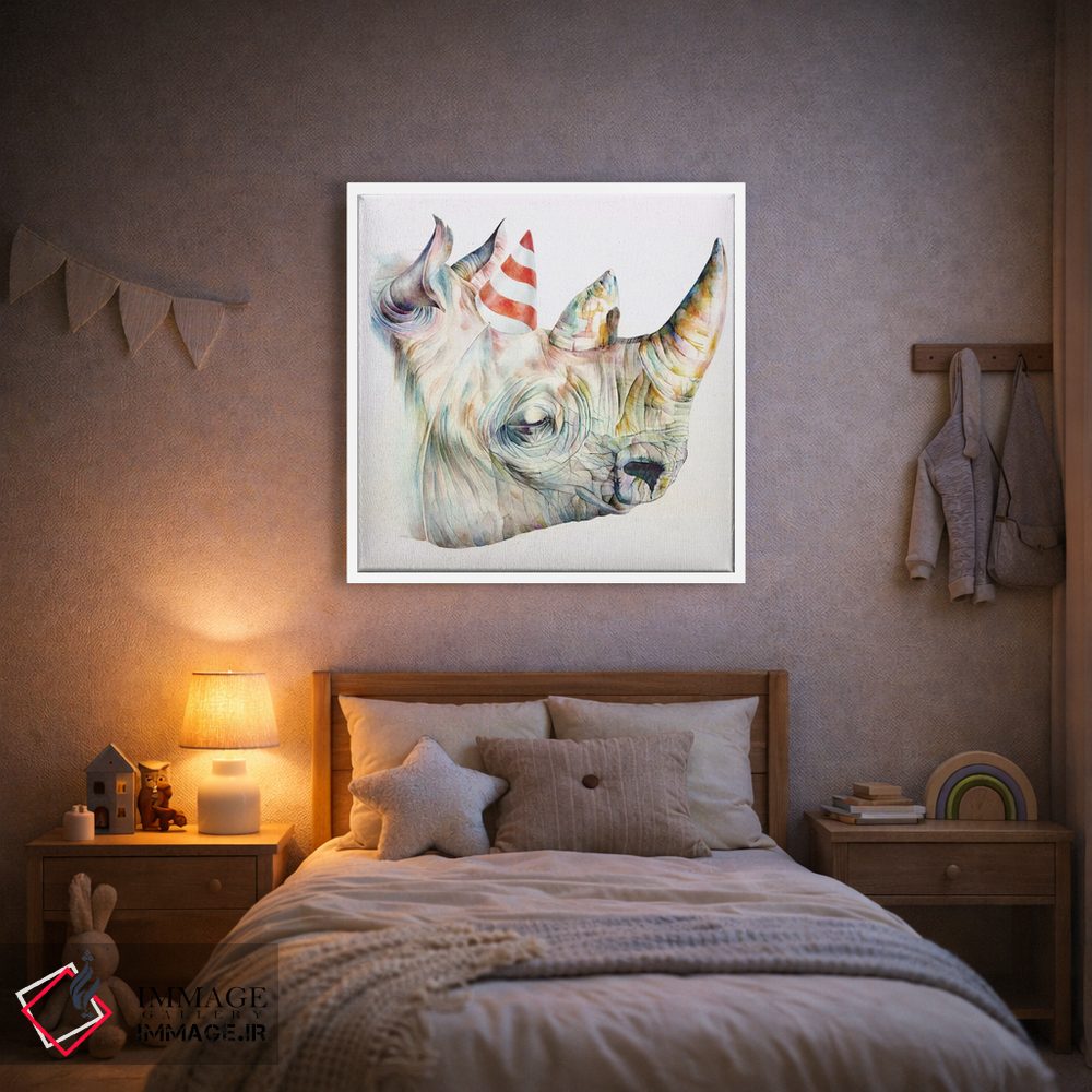 تابلو دکوراتیو تولد کرگدن اثر براندون کیهنر - D1W