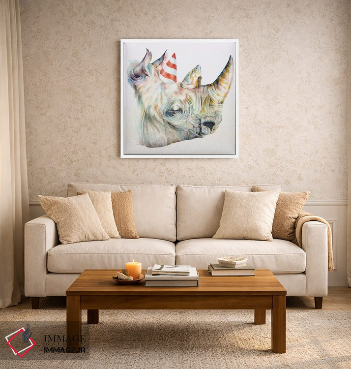 تابلو دکوراتیو تولد کرگدن اثر براندون کیهنر - D5W