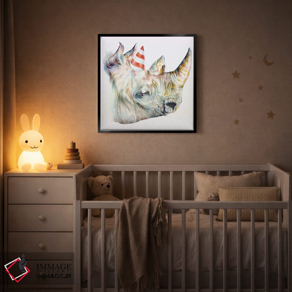 تابلو دکوراتیو تولد کرگدن اثر براندون کیهنر - D4B