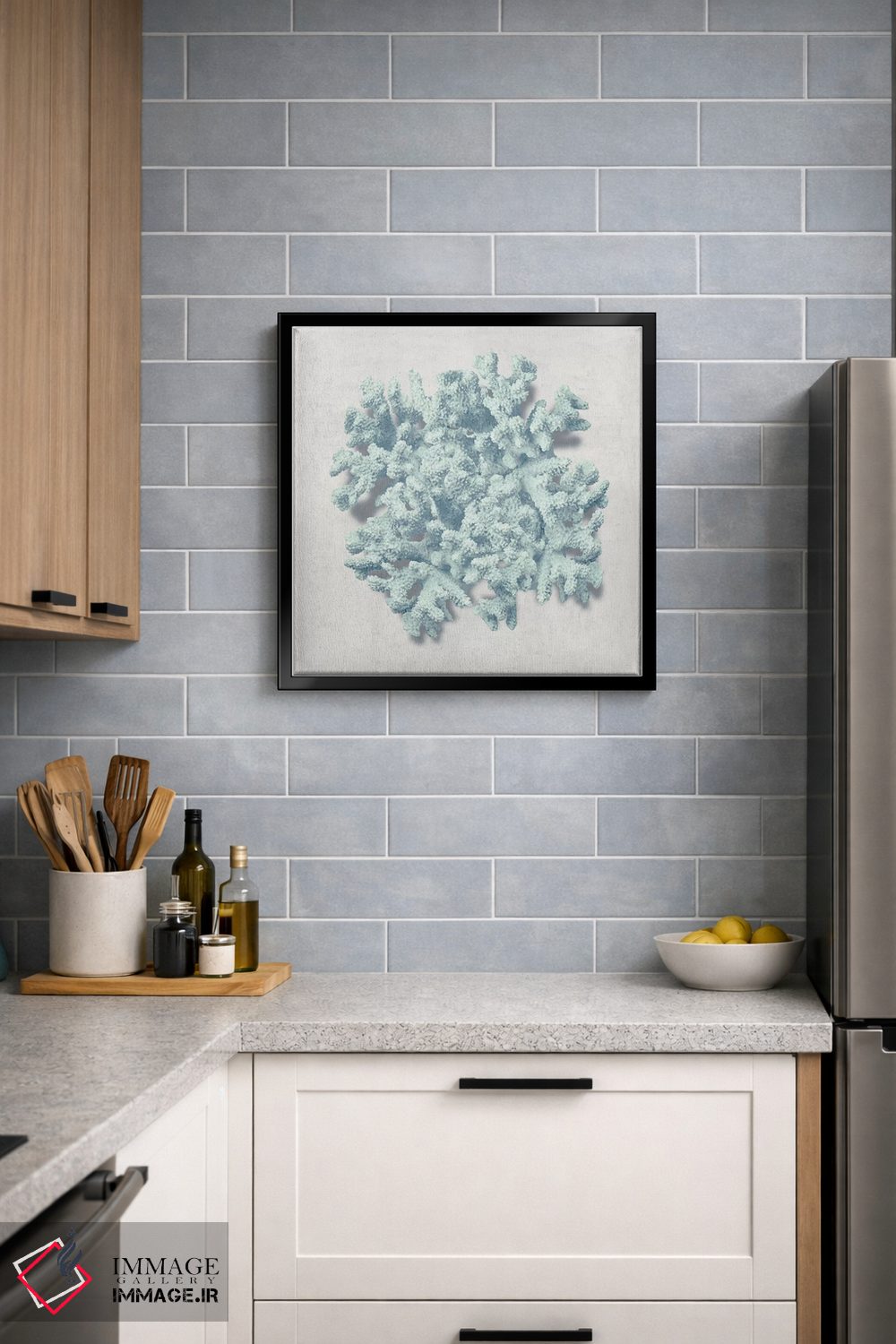 تابلو دکوراتیو نعناع مرجانی II اثر کارولین کلی - D6B