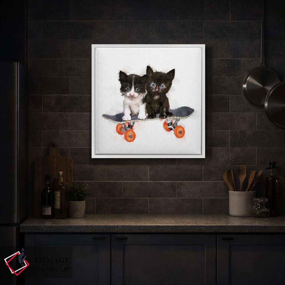 تابلو دکوراتیو دو بچه روی تخته اثر کیم کورینگا - D1W