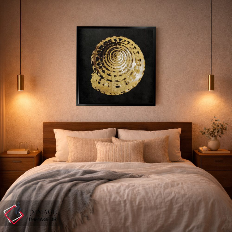 تابلو دکوراتیو گوهرهای طلایی اقیانوس IV اثر کارولین کلی - D3B