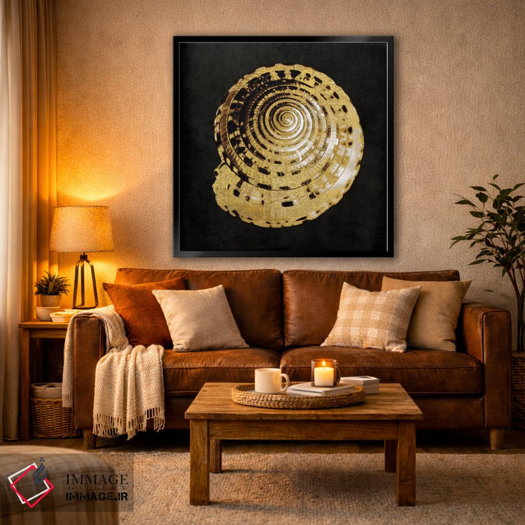 تابلو دکوراتیو گوهرهای طلایی اقیانوس IV اثر کارولین کلی - D4B