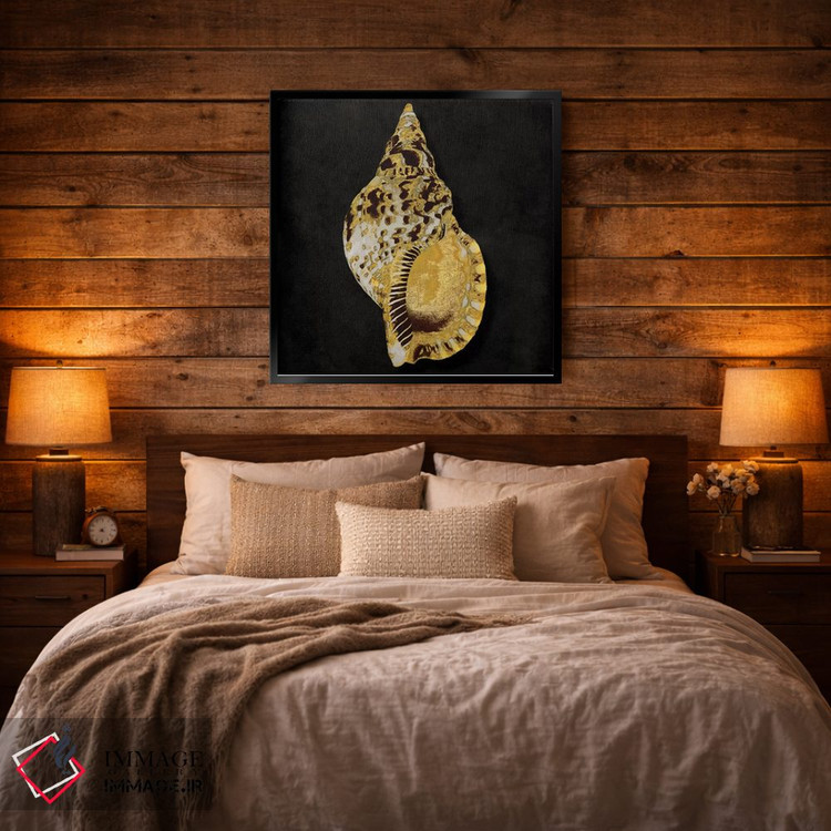 تابلو دکوراتیو گوهرهای طلایی اقیانوس III اثر کارولین کلی - D3B