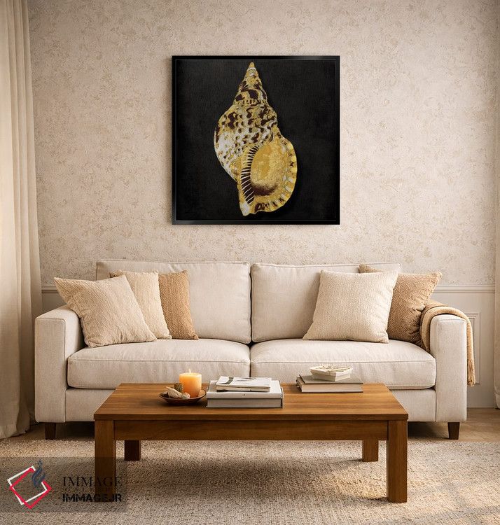 تابلو دکوراتیو گوهرهای طلایی اقیانوس III اثر کارولین کلی - D2B