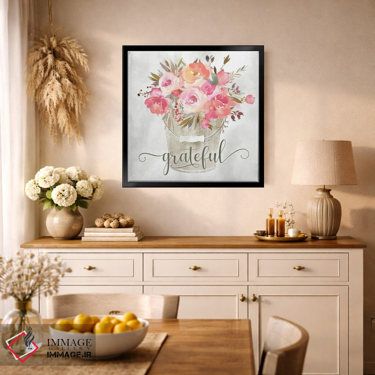 تابلو مدرن گل ساده و سپاسگزار اثر کلی دونوان - D2B