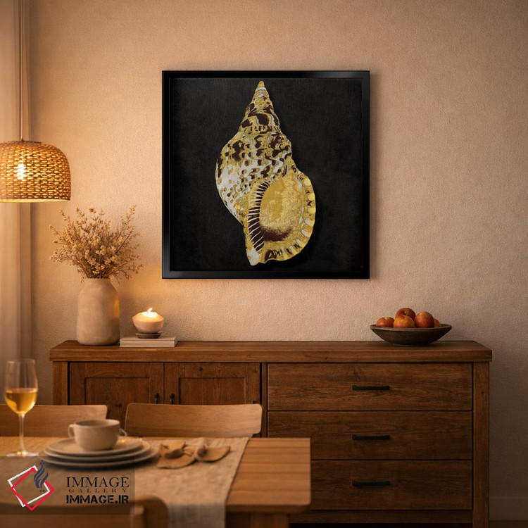 تابلو دکوراتیو گوهرهای طلایی اقیانوس III اثر کارولین کلی - D4B