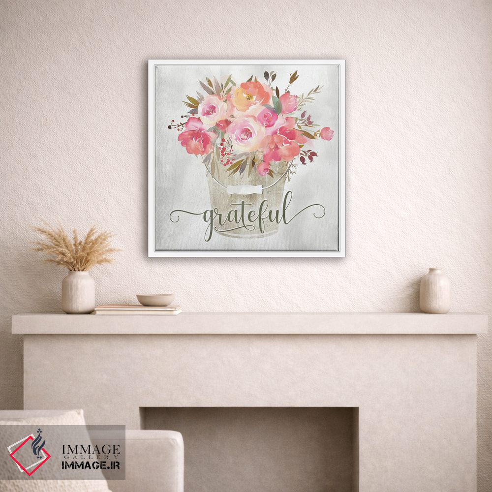 تابلو مدرن گل ساده و سپاسگزار اثر کلی دونوان - D1W