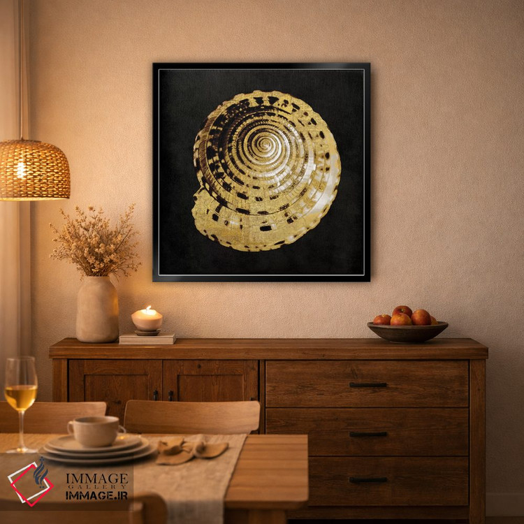 تابلو دکوراتیو گوهرهای طلایی اقیانوس IV اثر کارولین کلی - D5B