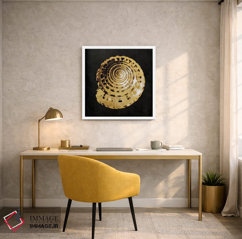 تابلو دکوراتیو گوهرهای طلایی اقیانوس IV اثر کارولین کلی - D6W