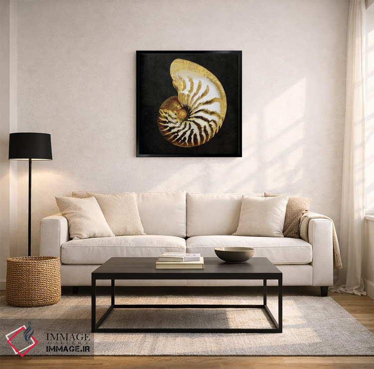 تابلو دکوراتیو گوهرهای طلایی اقیانوس II اثر کارولین کلی - D4B