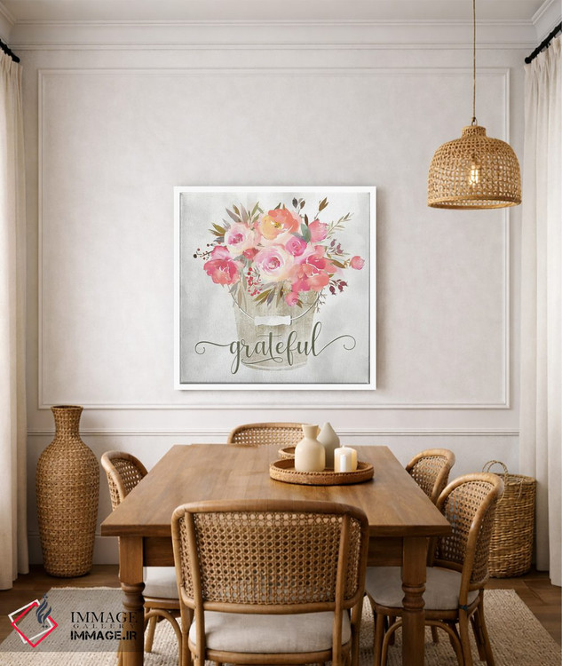 تابلو مدرن گل ساده و سپاسگزار اثر کلی دونوان - D5W