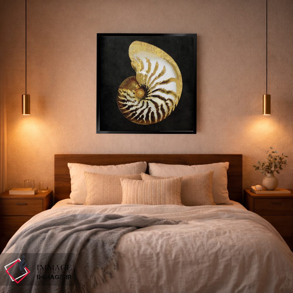 تابلو دکوراتیو گوهرهای طلایی اقیانوس II اثر کارولین کلی - D5B