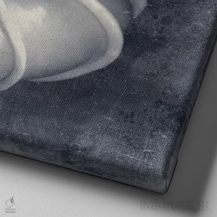 تابلو دکوراتیو آبی اقیانوس III اثر کارولین کلی - نمای نزدیک بافت بوم