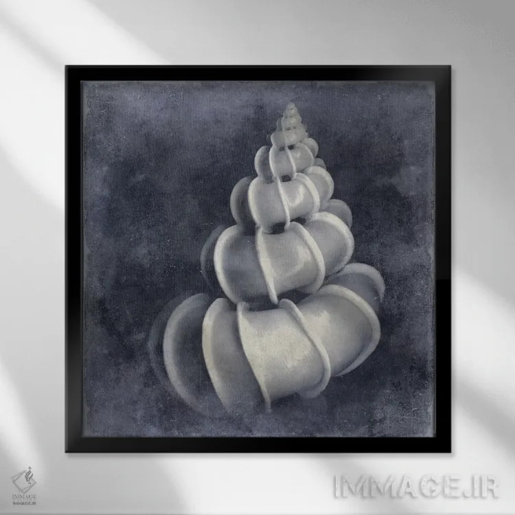 تابلو دکوراتیو آبی اقیانوس III اثر کارولین کلی - نمای قابدار مشکی