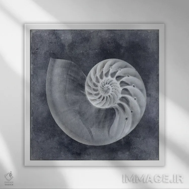 تابلو دکوراتیو آبی اقیانوس IV اثر کارولین کلی - نمای قابدار سفید