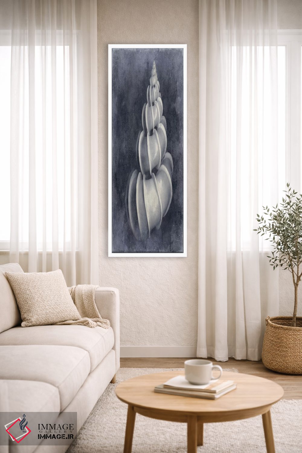 تابلو دکوراتیو آبی اقیانوس III اثر کارولین کلی - D4W