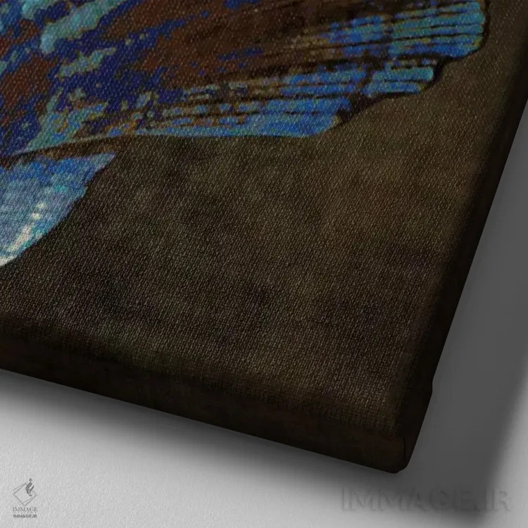 تابلو دکوراتیو گنجینه اقیانوس II اثر کارولین کلی - نمای نزدیک بافت بوم