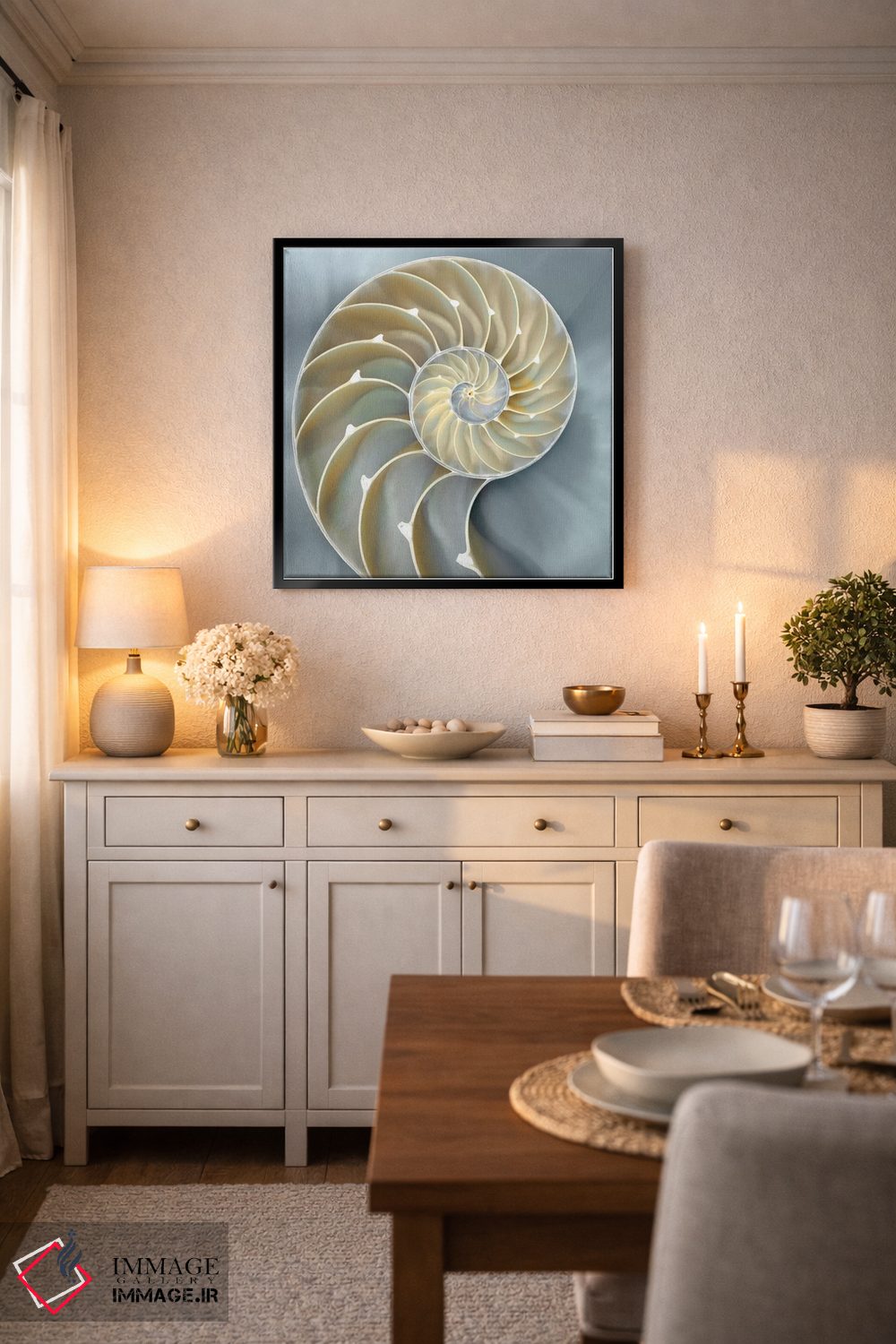 تابلو دکوراتیو ناتیلوس در آبی I اثر کارولین کلی - D6B