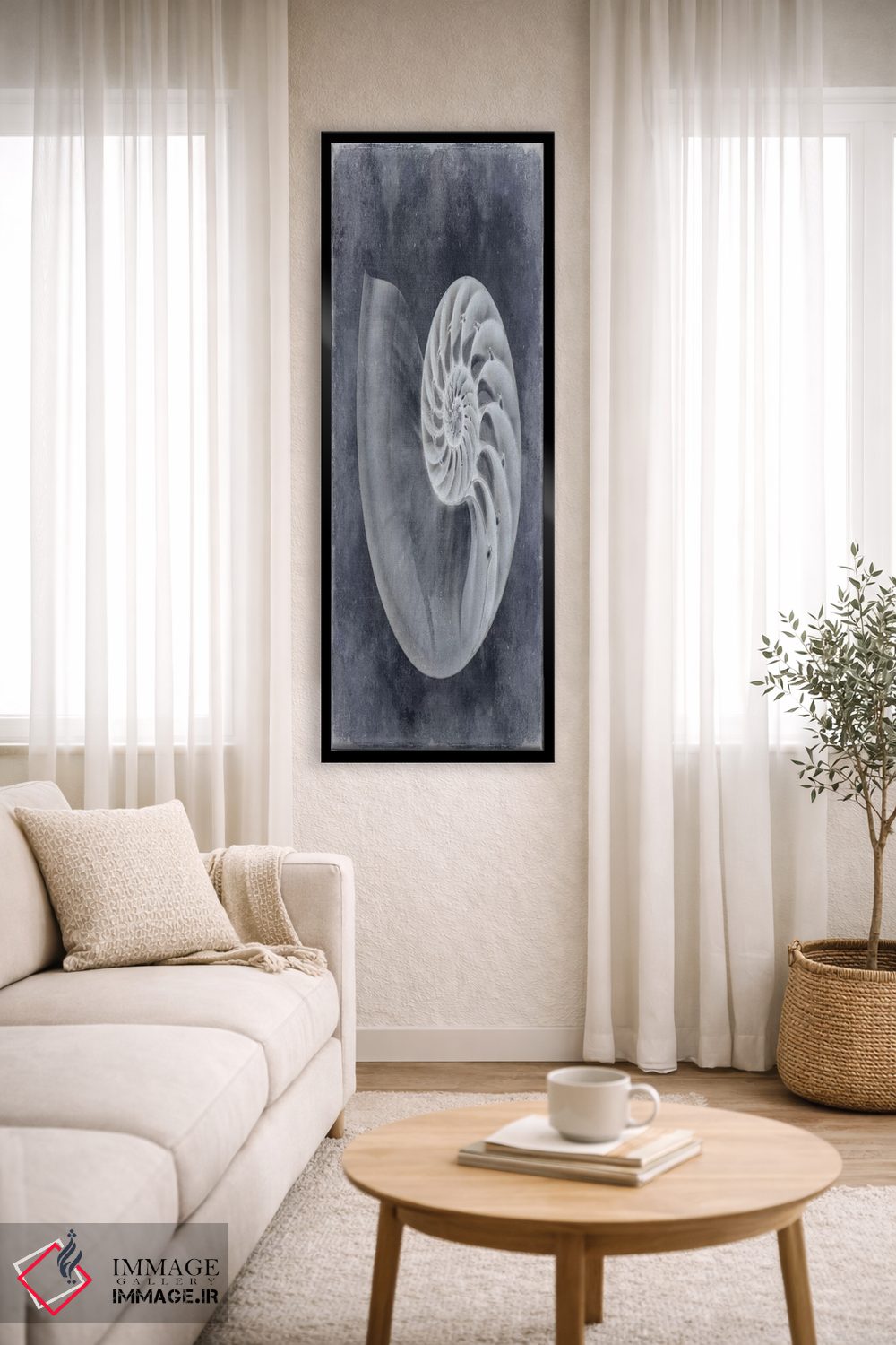 تابلو دکوراتیو آبی اقیانوس IV اثر کارولین کلی - D4B