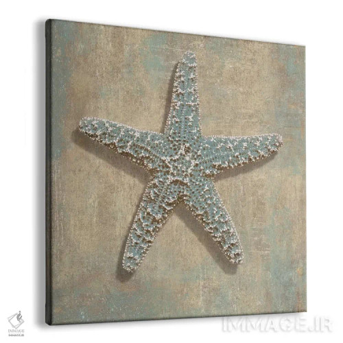 تابلو دکوراتیو ستاره دریایی آبی اثر کارولین کلی - نمای پرسپکتیو محصول