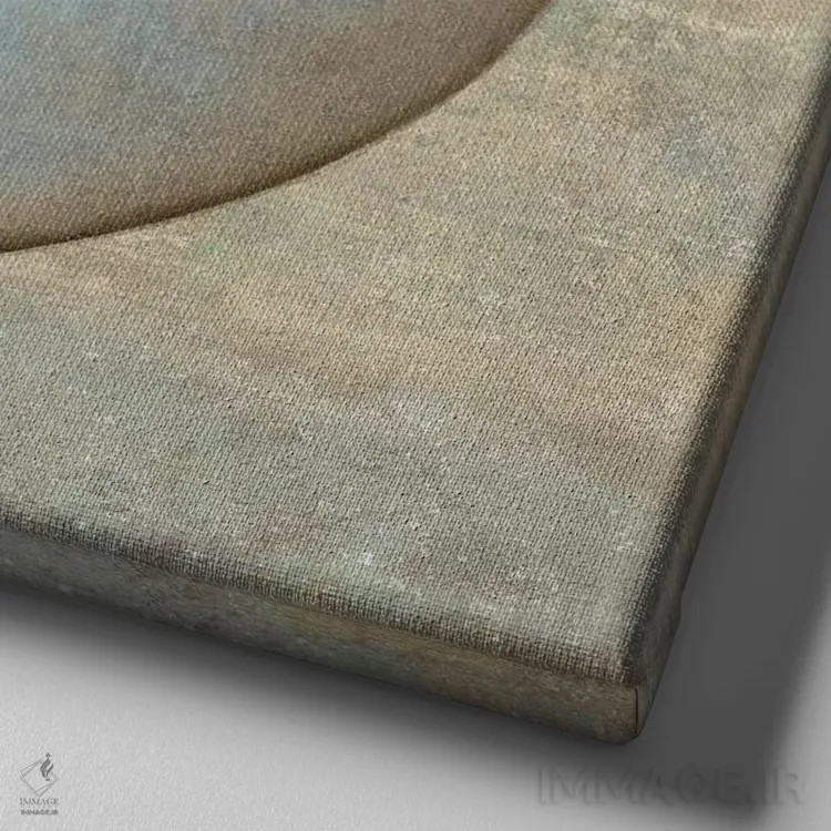 تابلو دکوراتیو ناتیلوس آبی اثر کارولین کلی - نمای نزدیک بافت بوم