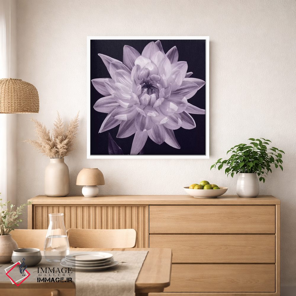 تابلو دکوراتیو دالیا سفید I اثر کارولین کلی - D3W