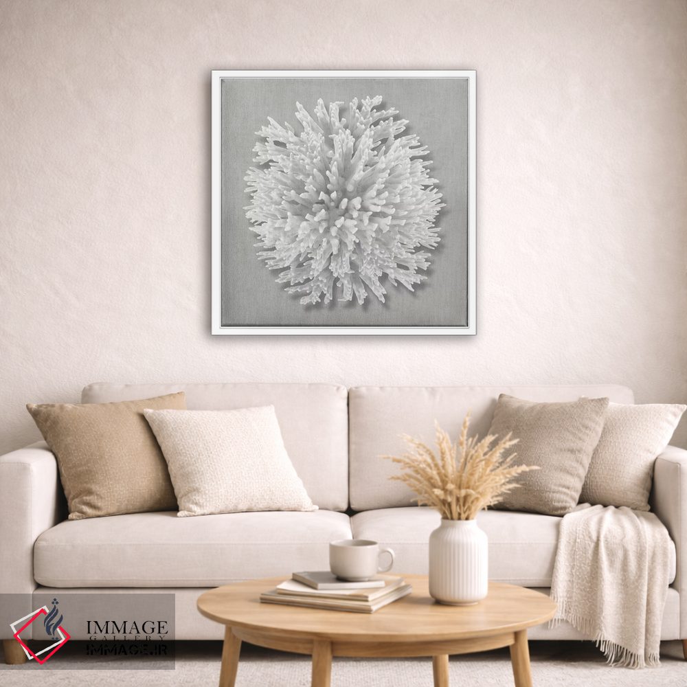 تابلو دکوراتیو مرجان روی خاکستری I اثر کارولین کلی - D2W