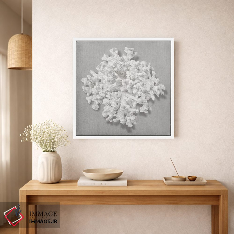 تابلو دکوراتیو مرجان روی خاکستری II اثر کارولین کلی - D1W