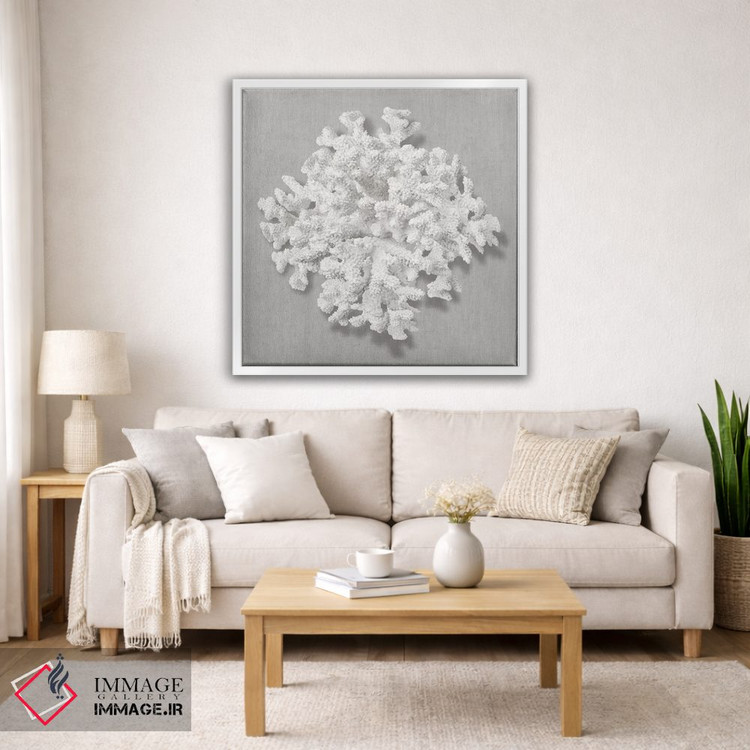 تابلو دکوراتیو مرجان روی خاکستری II اثر کارولین کلی - D3W