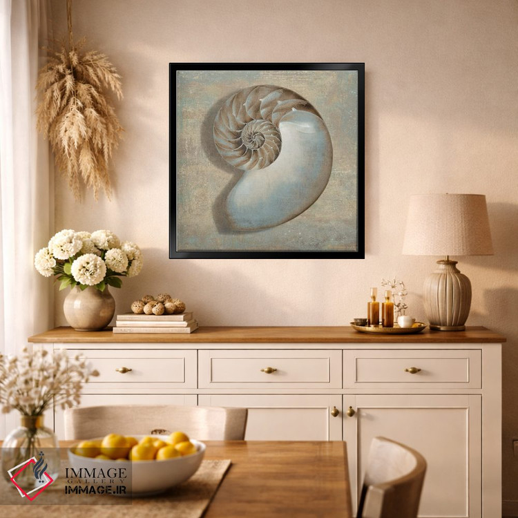 تابلو دکوراتیو ناتیلوس آبی اثر کارولین کلی - D1B