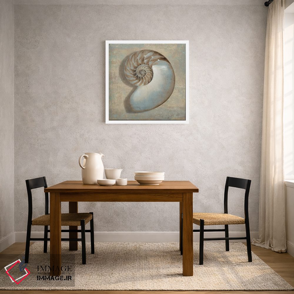 تابلو دکوراتیو ناتیلوس آبی اثر کارولین کلی - D2W