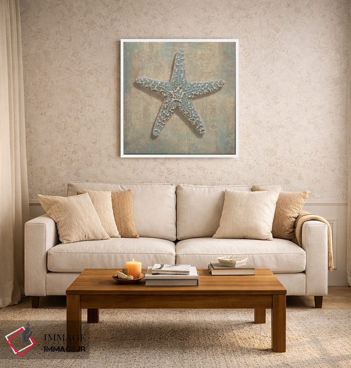 تابلو دکوراتیو ستاره دریایی آبی اثر کارولین کلی - D3W
