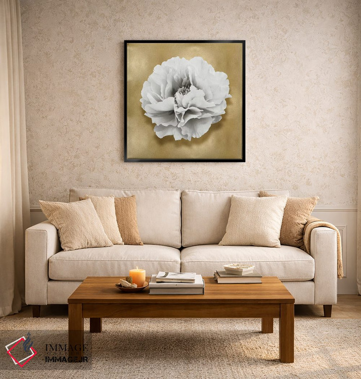 تابلو دکوراتیو گل بر روی زمینه طلایی III اثر کارولین کلی - D3B