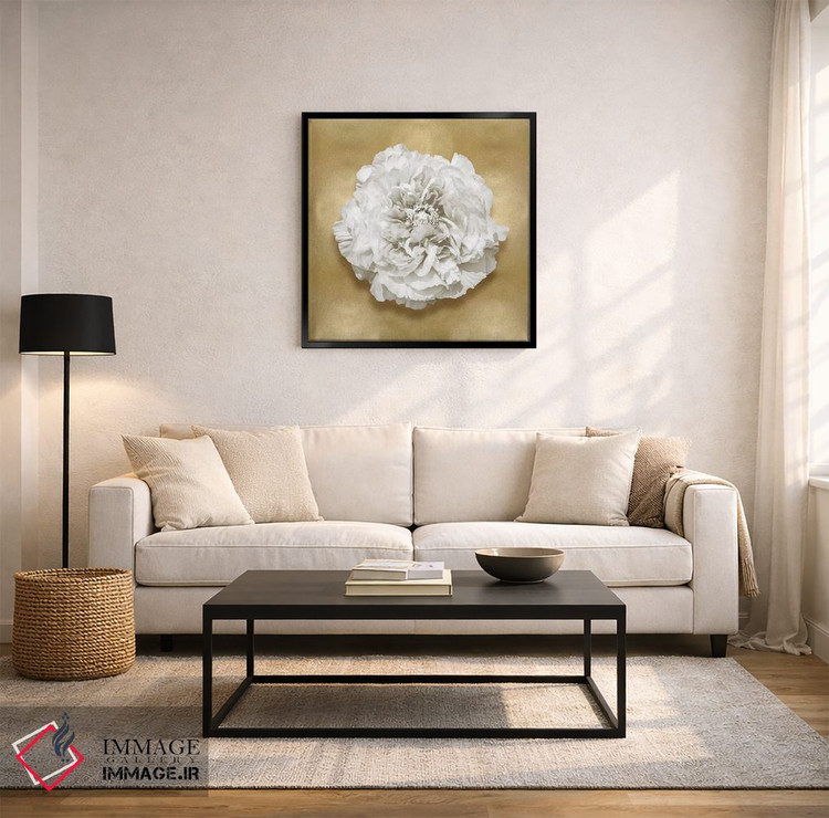 تابلو دکوراتیو گل بر روی زمینه طلایی II اثر کارولین کلی - D3B