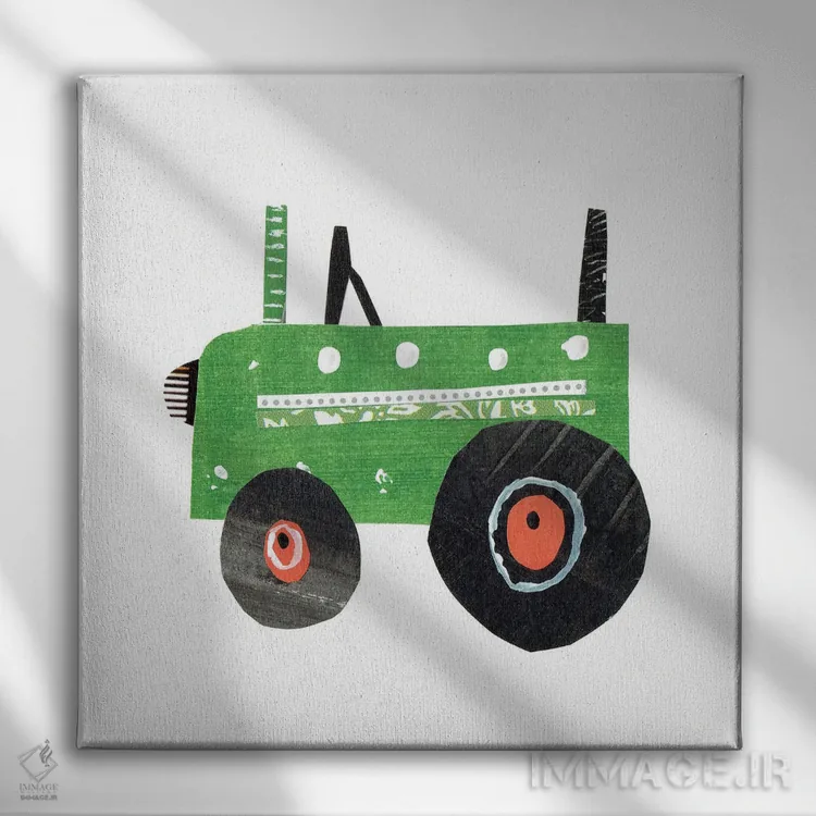 تابلو دکوراتیو تراکتور I اثر کاترین و الیزابت پوپ - نمای روبهرو روی دیوار