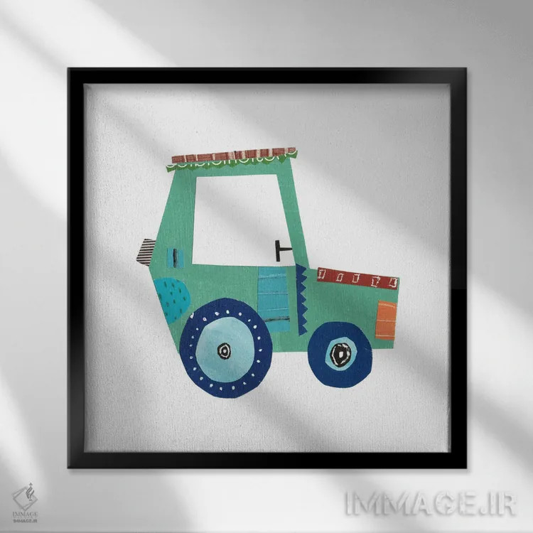 تابلو دکوراتیو تراکتور II اثر کاترین و الیزابت پوپ - نمای قابدار مشکی