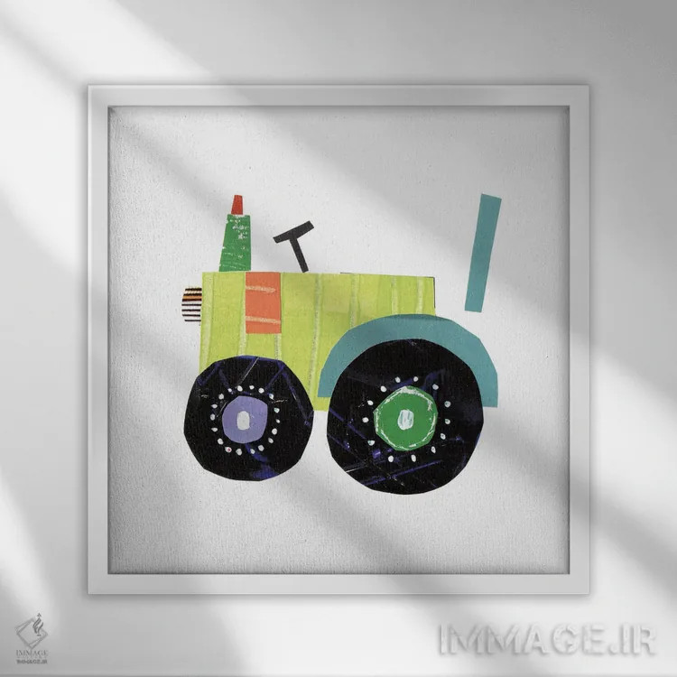 تابلو دکوراتیو تراکتور III اثر کاترین و الیزابت پوپ - نمای قابدار سفید