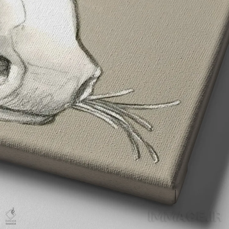 تابلو مدرن رنگ مزرعه آبرنگی III - اسب اثر کلسی ویلسون - نمای نزدیک بافت بوم