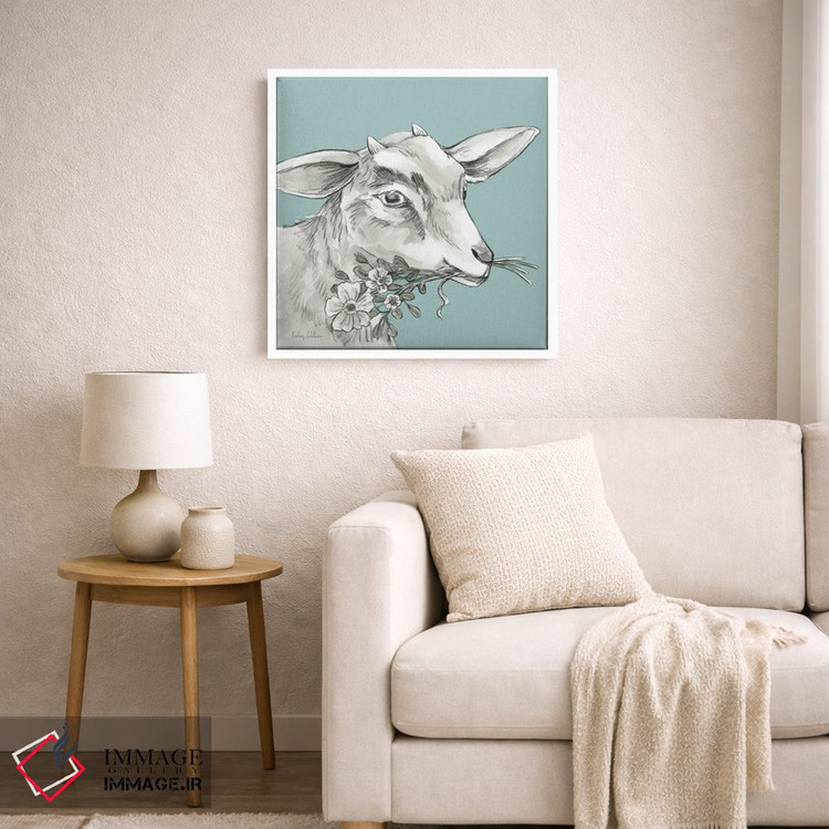 تابلو مدرن رنگ مزرعه آبرنگی IV - بز اثر کلسی ویلسون - D5W