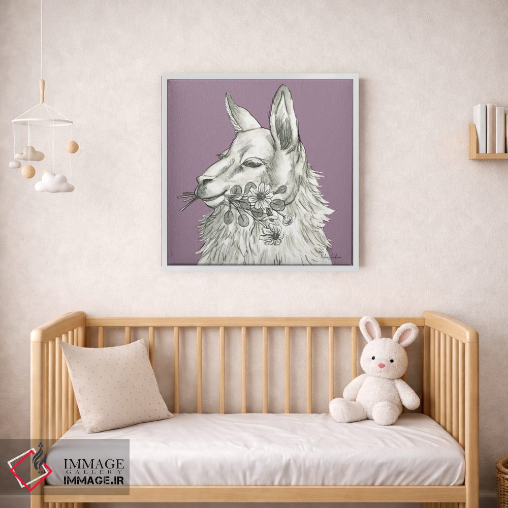 تابلو مدرن رنگ مزرعه آبرنگی VII - لاما اثر کلسی ویلسون - D1W