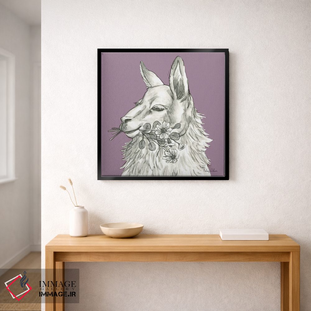 تابلو مدرن رنگ مزرعه آبرنگی VII - لاما اثر کلسی ویلسون - D2B