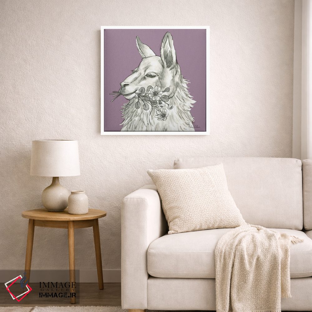 تابلو مدرن رنگ مزرعه آبرنگی VII - لاما اثر کلسی ویلسون - D6W