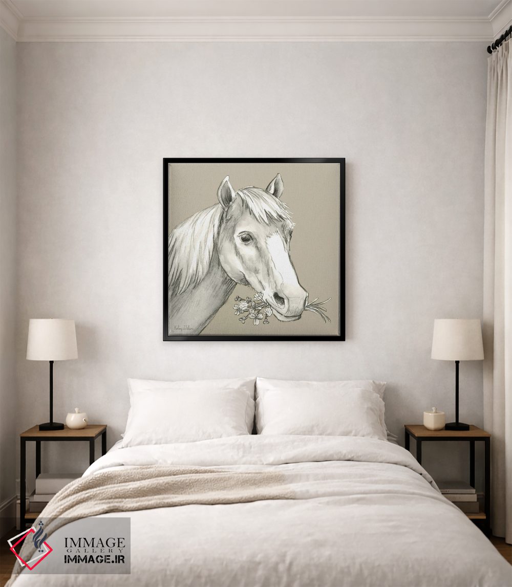 تابلو مدرن رنگ مزرعه آبرنگی III - اسب اثر کلسی ویلسون - D5B
