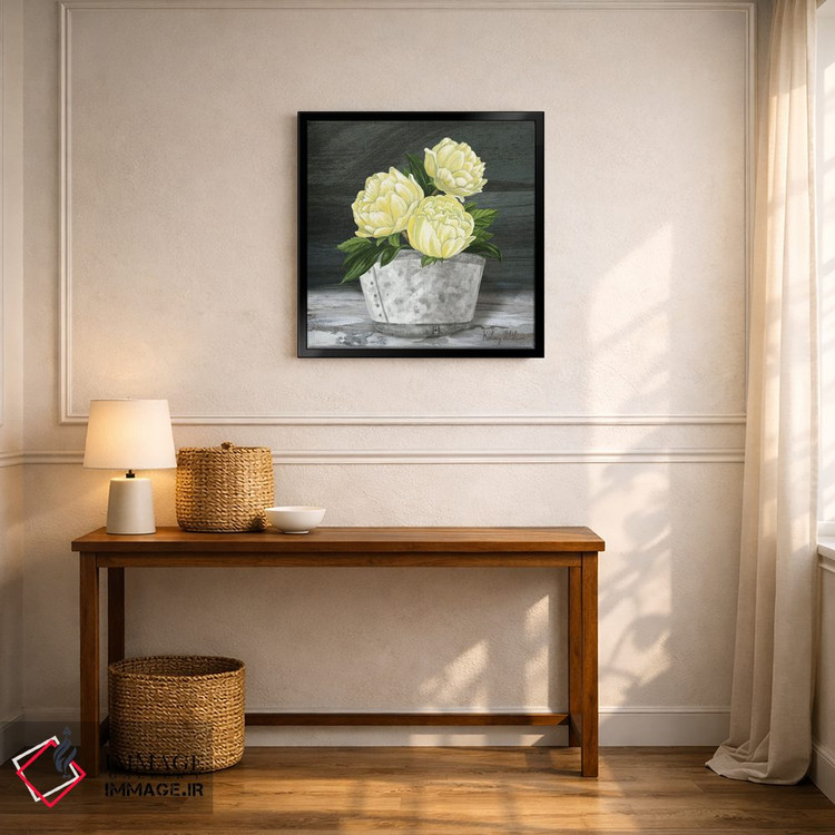 تابلو مدرن مربع باغ روستایی - صدتومانی ها اثر کلسی ویلسون - D6B