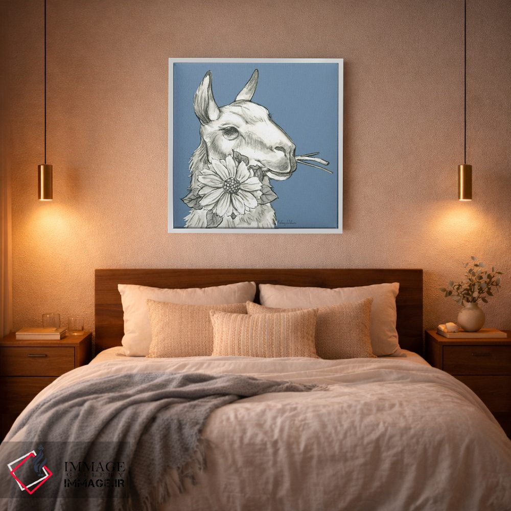 تابلو مدرن رنگ مزرعه آبرنگی XI - لاما ۲ اثر کلسی ویلسون - D2W