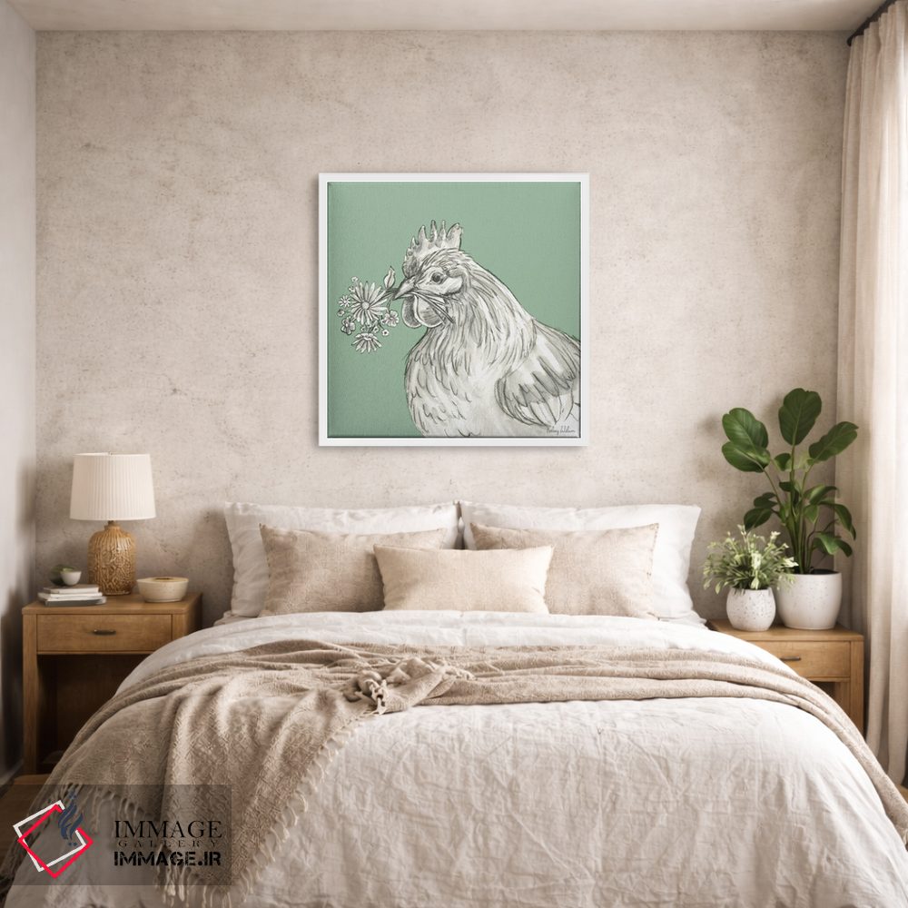 تابلو مدرن رنگ مزرعه آبرنگی X - مرغ اثر کلسی ویلسون - D5W
