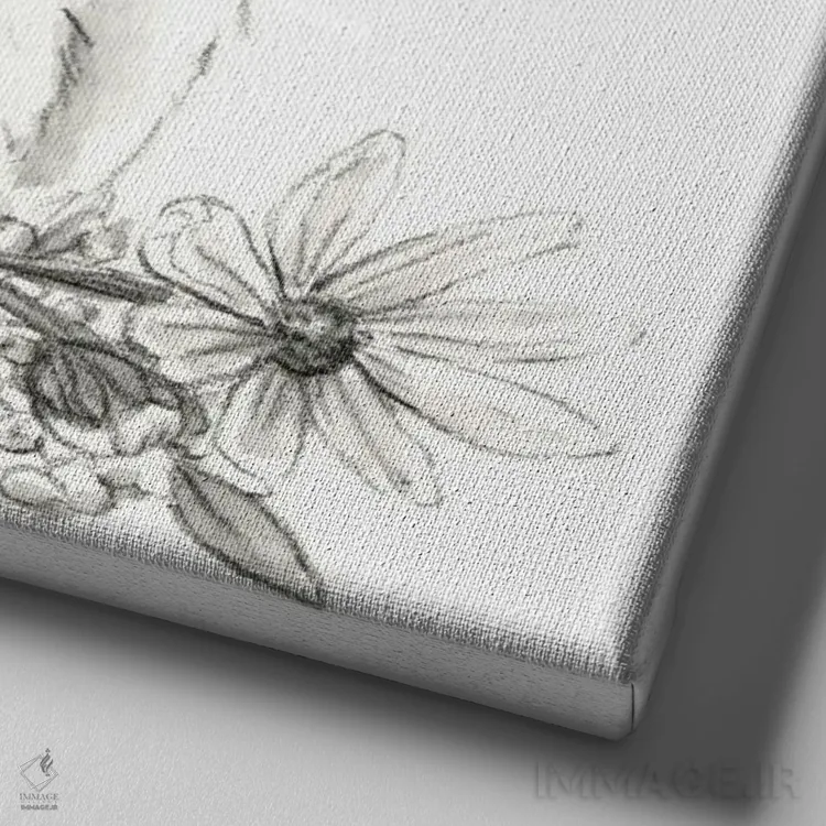 تابلو مدرن مزرعه آبرنگی I - خوک اثر کلسی ویلسون - نمای نزدیک بافت بوم