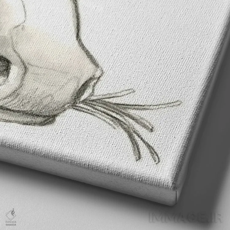 تابلو مدرن مزرعه آبرنگی III - اسب اثر کلسی ویلسون - نمای نزدیک بافت بوم